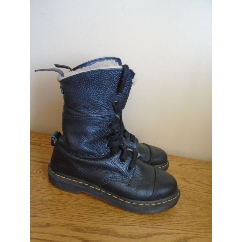 Dr Martens Aimilita The Original Black High Top Laced Combat Boots size US 9